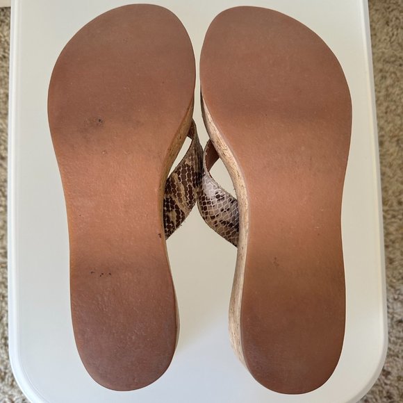 K Jacques St. Tropez Diorite Wedge Sandals Size 38 - Picture 4 of 11